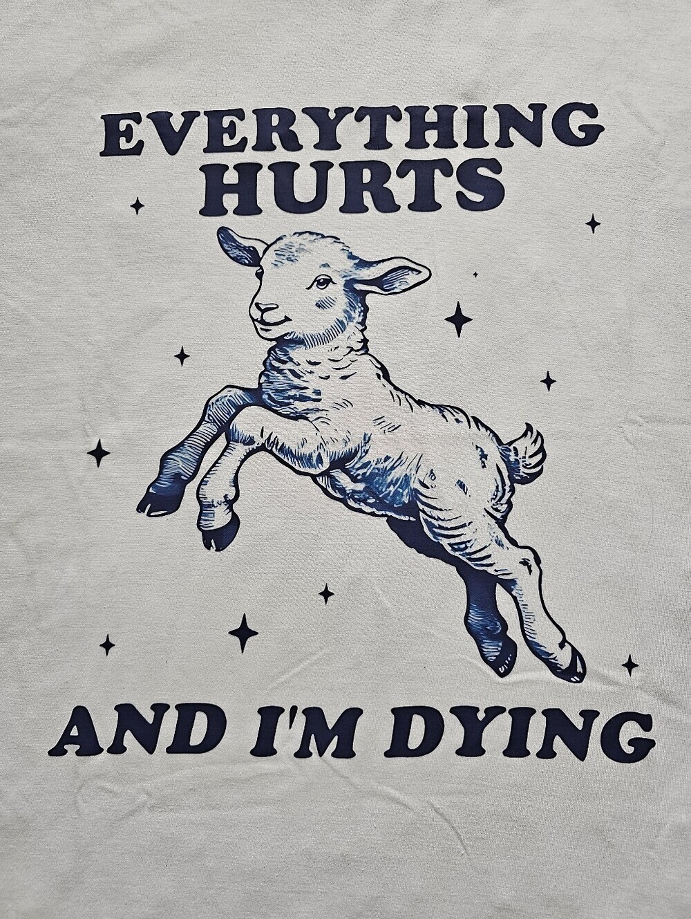 Women's "Everything Hurts and I'm Dying" Graphic Tee - Size Medium, New - Picture 2 of 3
